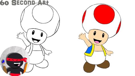 How To Draw Toad From Super Mario