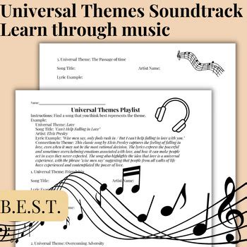 Universal Themes Soundtrack Learn Through Music by Teacher Type | TPT