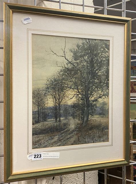 WATERCOLOUR WOODLAND SCENE SIGNED HENRY TELFER Southgate Auction Rooms