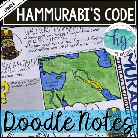 Hammurabis Code Doodle Notes And Digital Guided Notes By History Gal