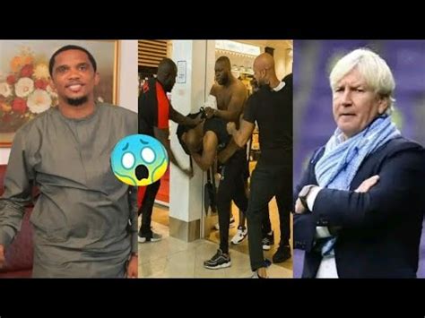 Samuel Eto O Tr S En Col Re Et Met Le Feu A La Fecafoot Marc Brys Tacle