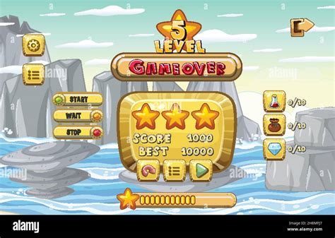 game  template scene illustration stock vector image art alamy