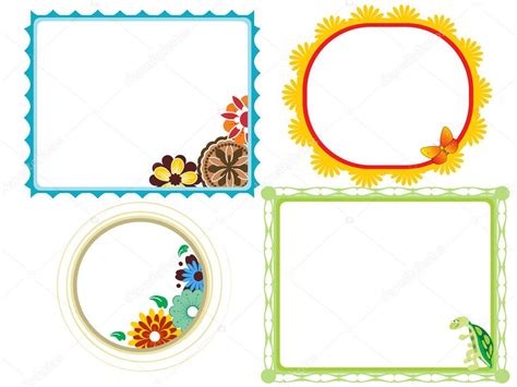 Set of funny decorative frames — Stock Vector © alliesinteract #2889176