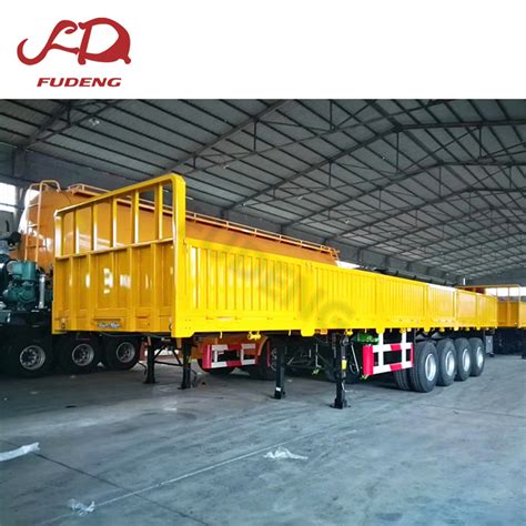 4 Axles Drop Side Trailer China Fudeng Truck Trailer Supplier Co Ltd