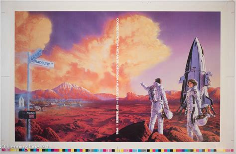 Ray Bradbury The Martian Chronicles Fantasy Illustration Book Etsy