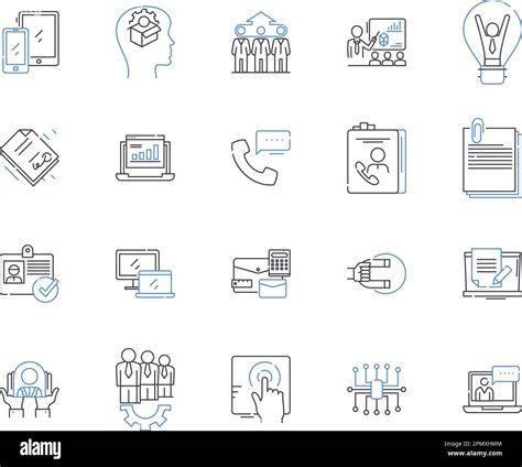 Recopilación de iconos de esquema de conexiones de negocio Redes