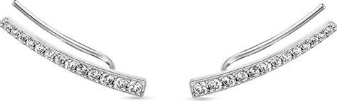 SALLY SKOUFIS Naked Ear Climber With Man Made White Diamonds In Sterling Silver ShopStyle