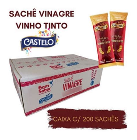 Vinagre Bom Sabor Sache 4ml Caixa 200 Unidades Castelo MercadoLivre