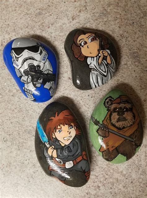 Star Wars Painted Rocks