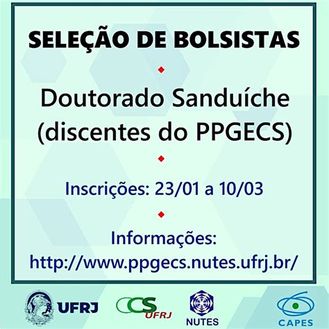 Seleção de bolsistas para doutorado sanduíche Portal de Eventos