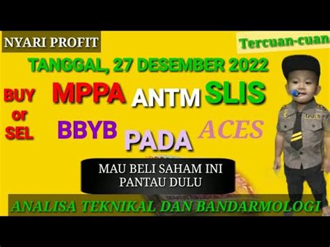 Mppa Antm Slis Bbyb Pada Aces Analisa Saham Hari Ini Youtube