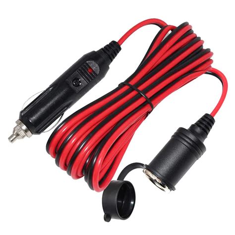 12v Cigarette Lighter Extension Cable Car Charger Cigar Lighter Male