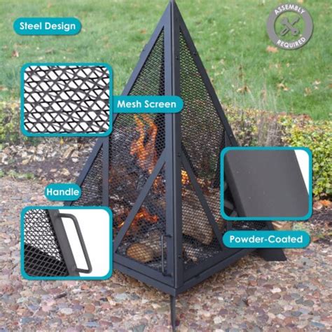 Sunnydaze Majestic Pyramid Heavy Duty Steel Outdoor Fire Pit Kroger