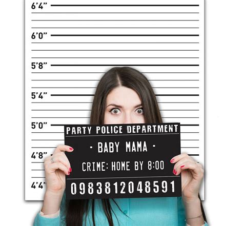 Funny Mugshot Sign Photobooth Selfie Props For Birthday Parties Bachelorette