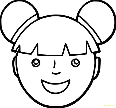 Carinha Contente Colorir Imprimir Tudodesenhos Sketch Coloring Page