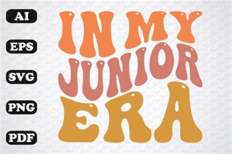 In My Junior Era Retro Wavy Svg Graphic By Sujon1638 · Creative Fabrica