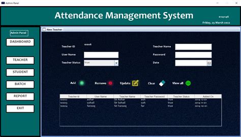 Attendance Management System Project In Java With Source Code