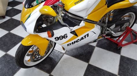 2001 Ducati 996 Yellow Fabulous Condition Yellowwhite Custon Pipe