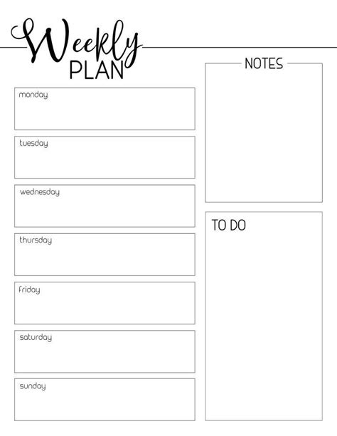 Pin by Good Vibes on Random | Free printable weekly planner template ...