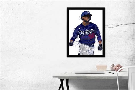 Mookie Betts Poster Canvas Los Angeles Dodgers Wall Art Etsy