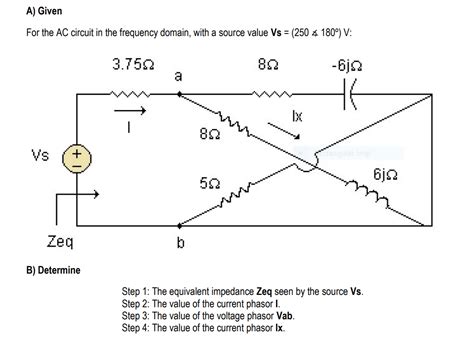 Solved A Given For The Ac Circuit In The Frequency Domain Chegg