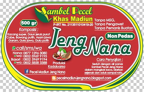 35 Ide Desain Stiker Sambal Pecel Aneka Stiker Keren