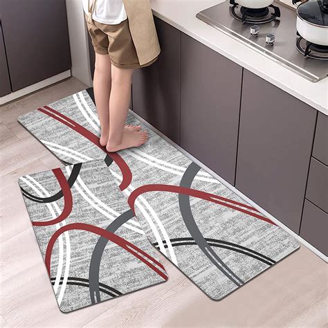 Artnice Kitchen Rugs Set Of 2 Modern Cushioned Anti