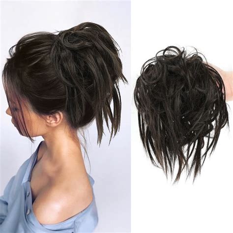 Amazon KETHBE Messy Bun Hair Piece Synthetic Tousled Updo Hair