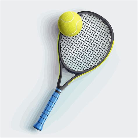 Realistic Tennis Ball Y Tennis Racquet Pelota De Tenis Realista Y