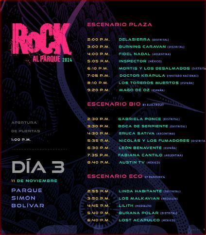 Rock Al Parque A qué hora es la transimisión por Canal Capital