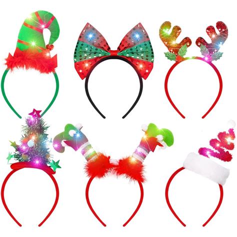 Pcs Light Up Christmas Headband Led Lights Christmas Headwear