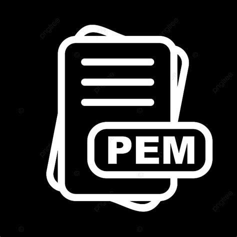 Pem Icono De Formato De Archivo De Diseño PNG Datos Elemento