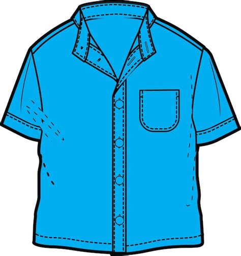 Media mano cuello camisa vector ilustración plantilla tech pack dibujo