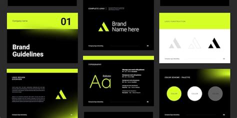 Free Vector Brand Manual Template Design