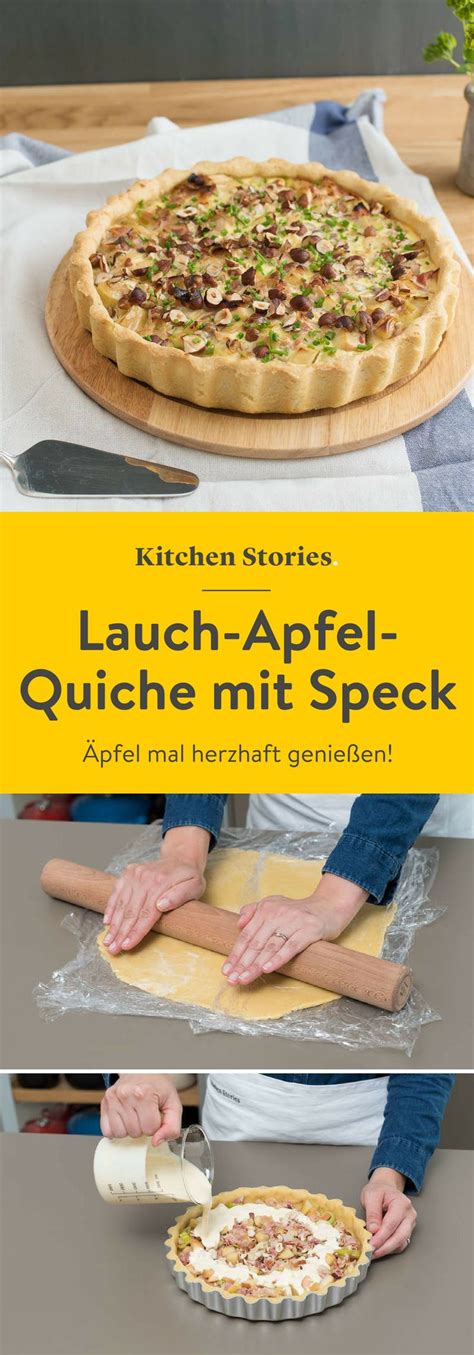 Lauch Apfel Quiche Mit Speck Rezept Kitchen Stories Rezept