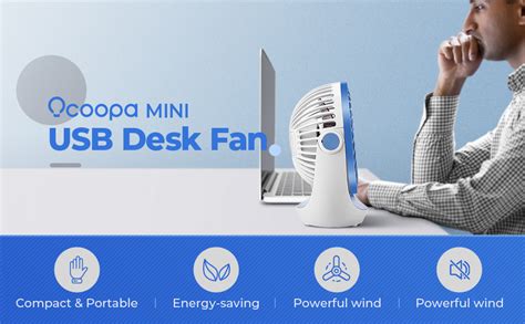 Ocoopa Ventilateur Silencieux Portable Mini Ventilateur Puissant