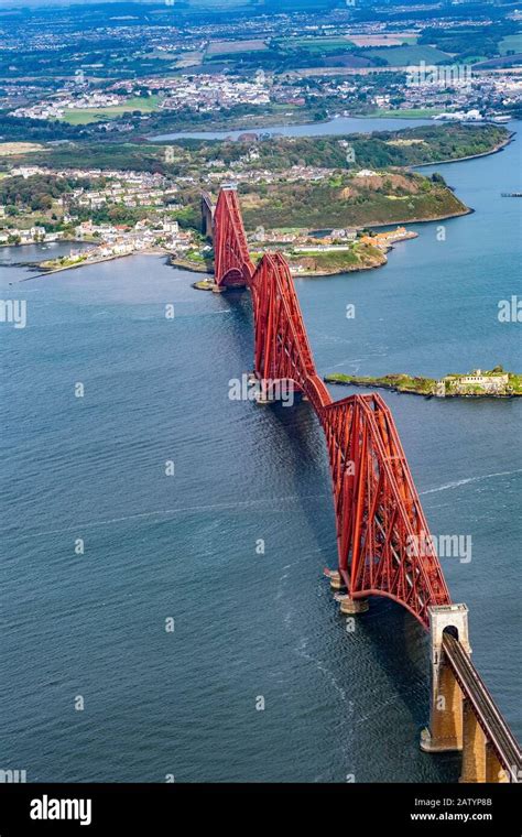 Aerial view of Forth Bridge Stock Photo - Alamy