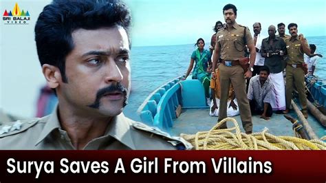 Suriya Saves A Girl From Villains Singam Telugu Movie Scenes