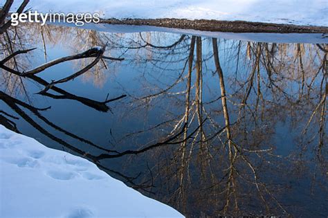 Castlewood State Park In Snow Kiefer Creek Reflections Horizontal