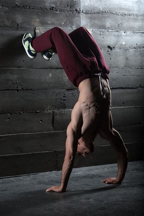 Athlete With Naked Torso Doing Push Ups On His Stock Photo Image Of Male Body 51215926