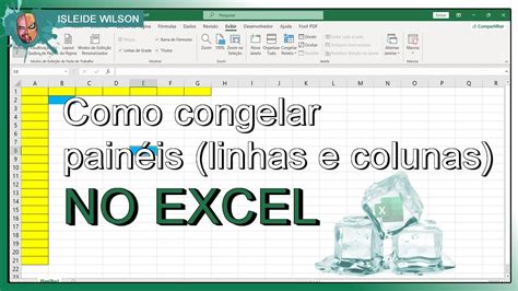 Como congelar as linhas e colunas painéis do Excel YouTube