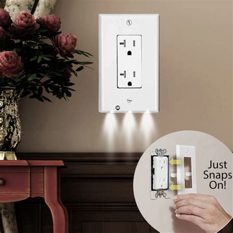 Aliexpress.com : Buy Wall Outlet Cover Plate with LED Lights Safty Light Sensor Plug Coverplate ...