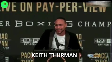 Pang Iinsulto Ni Thurman Na Ikinapikon Ni Pacquiao Youtube