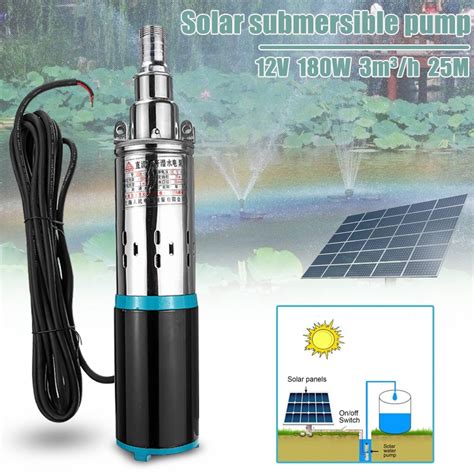 Zyiy Dc V Solar Submersible Pump Electric Deep Well Pump Inch