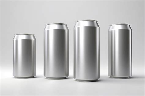 Aluminium Beer And Slim Soda Can Mock Up Blank Template Juice Soda Beer