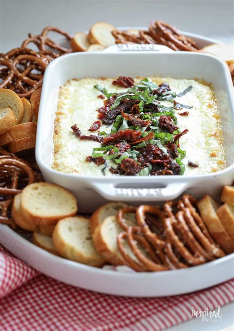 Warm Goat Cheese Dip With Sun Dried Tomatoes Inspired By Charm