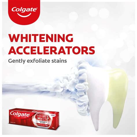 Buy COLGATE VISIBLE WHITE 165G TEETH WHITENING TOOTHPASTE PROTECTS