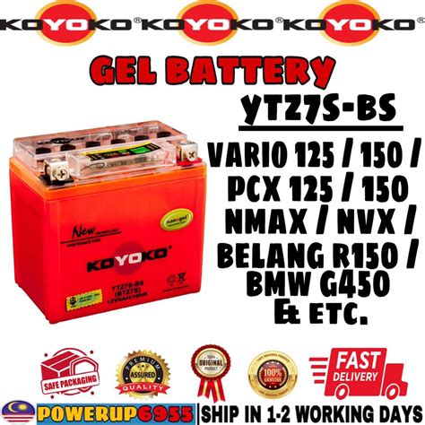 Ytz S Bs Ytz S Btz S Koyoko Battery Bateri Nanogel Gel Cbr Vario Pcx