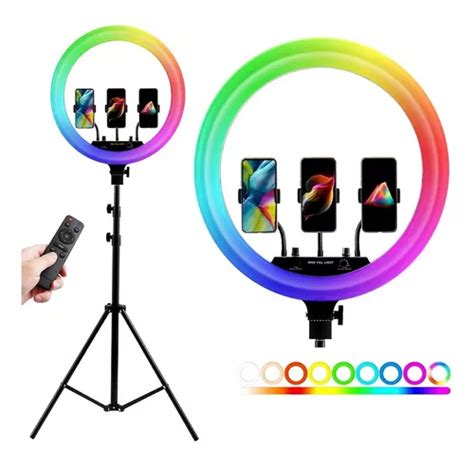 Aro De Luz Profesional 18 Pulgadas Rgb Fotografia Con Tripie Envío gratis