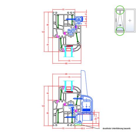 Detailzeichnungen Kunststofffenster Energeto